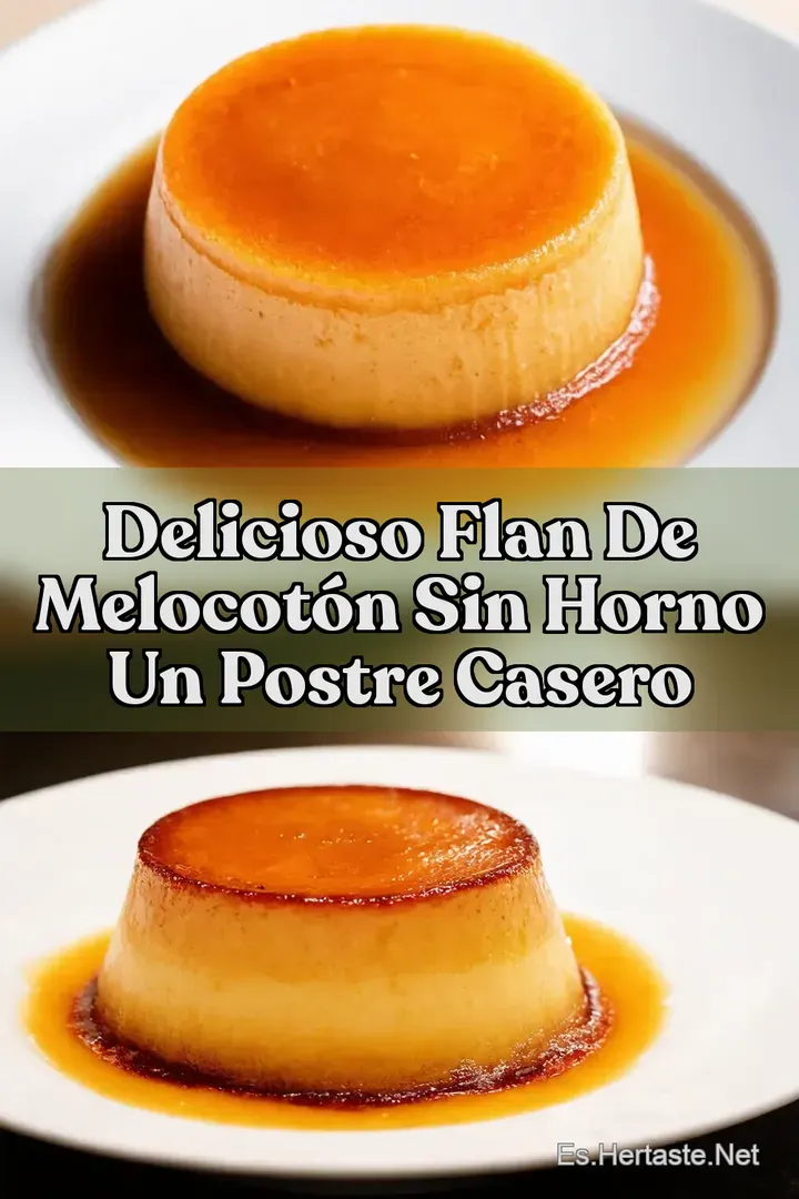Delicioso Flan de Melocot&oacute;n Sin Horno Un Postre Casero