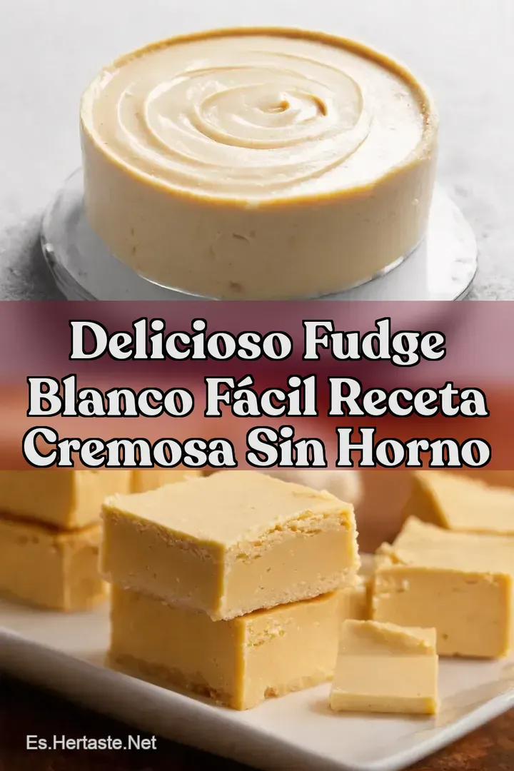 Delicioso Fudge blanco f&aacute;cil Receta Cremosa Sin Horno