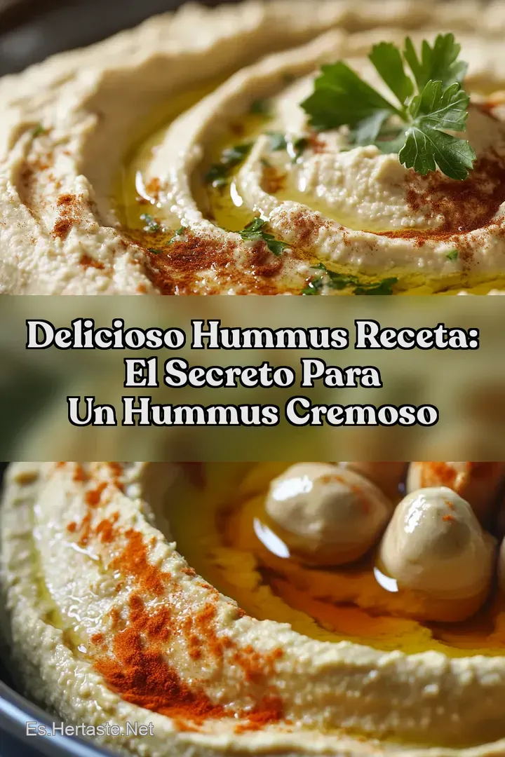 Delicioso Hummus Receta: El Secreto para un Hummus Cremoso