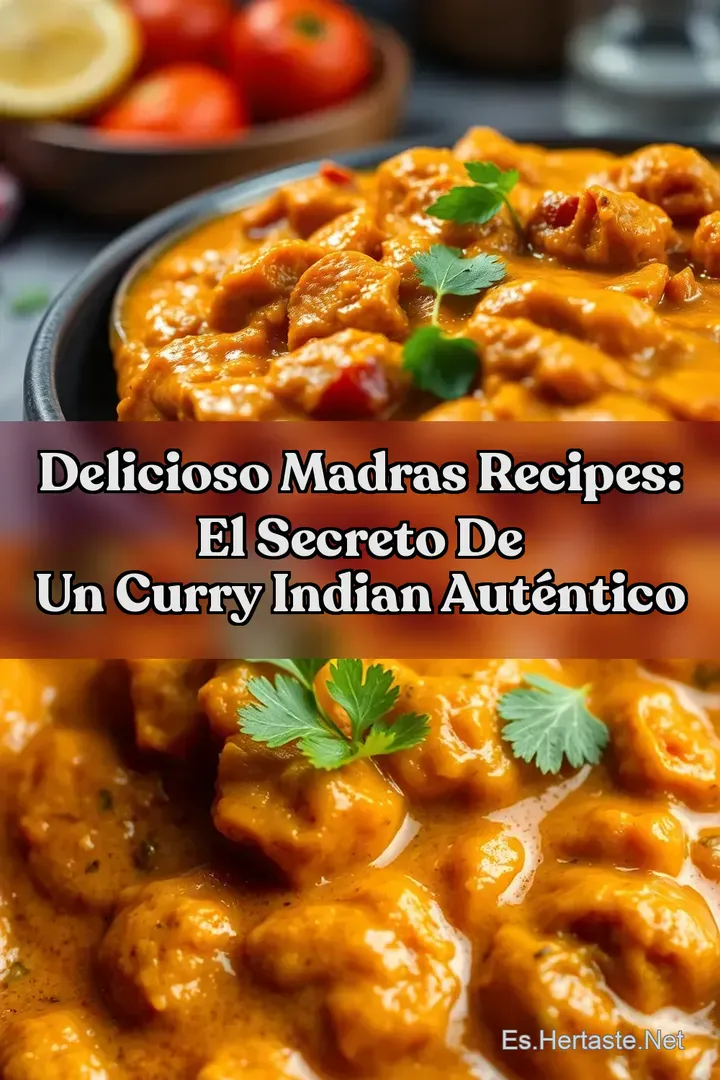 Delicioso Madras Recipes: El Secreto de un Curry Indian Aut&eacute;ntico