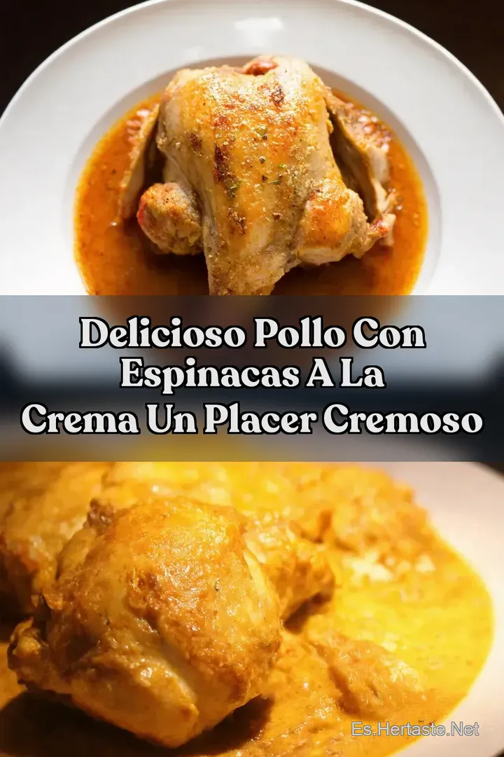 Delicioso Pollo con espinacas a la crema Un Placer Cremoso