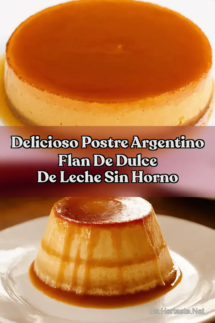 Delicioso Postre Argentino Flan de Dulce de Leche Sin Horno