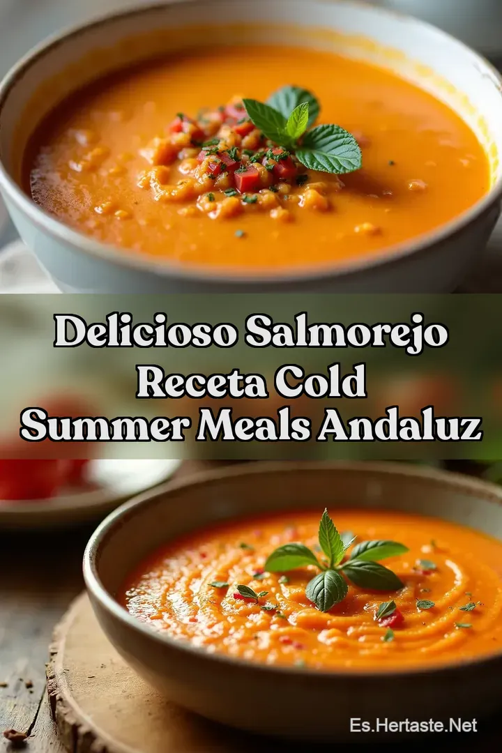 Delicioso Salmorejo Receta cold summer meals Andaluz