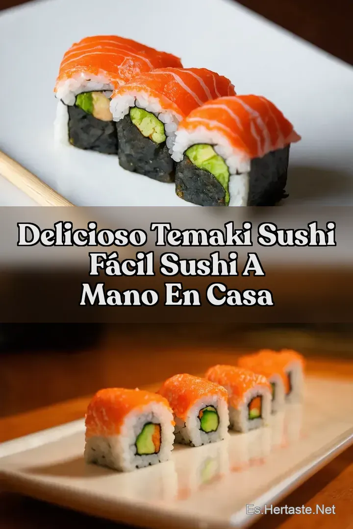 Delicioso Temaki Sushi F&aacute;cil Sushi a Mano en Casa