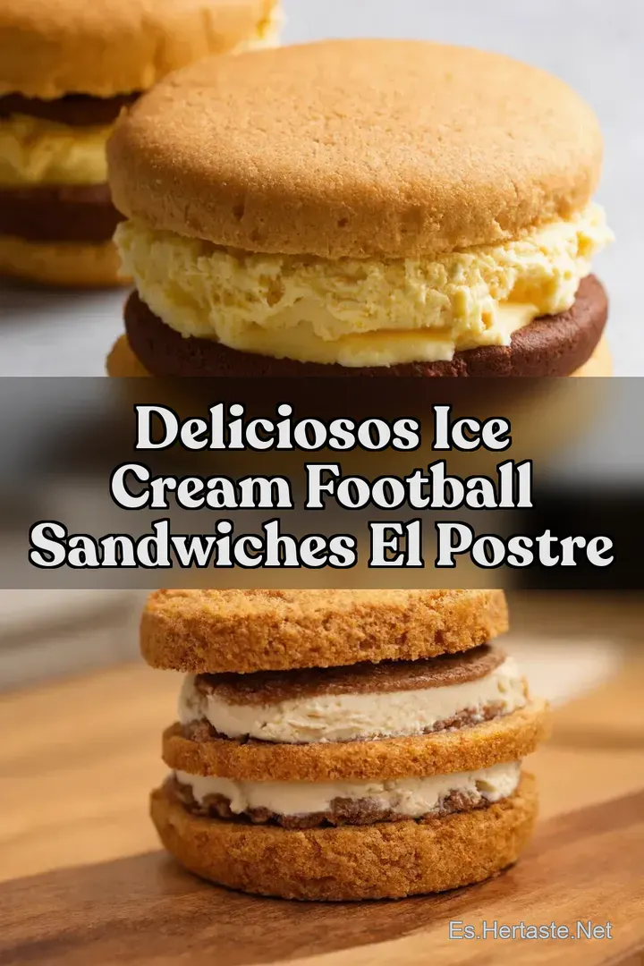 Deliciosos Ice Cream Football Sandwiches El Postre