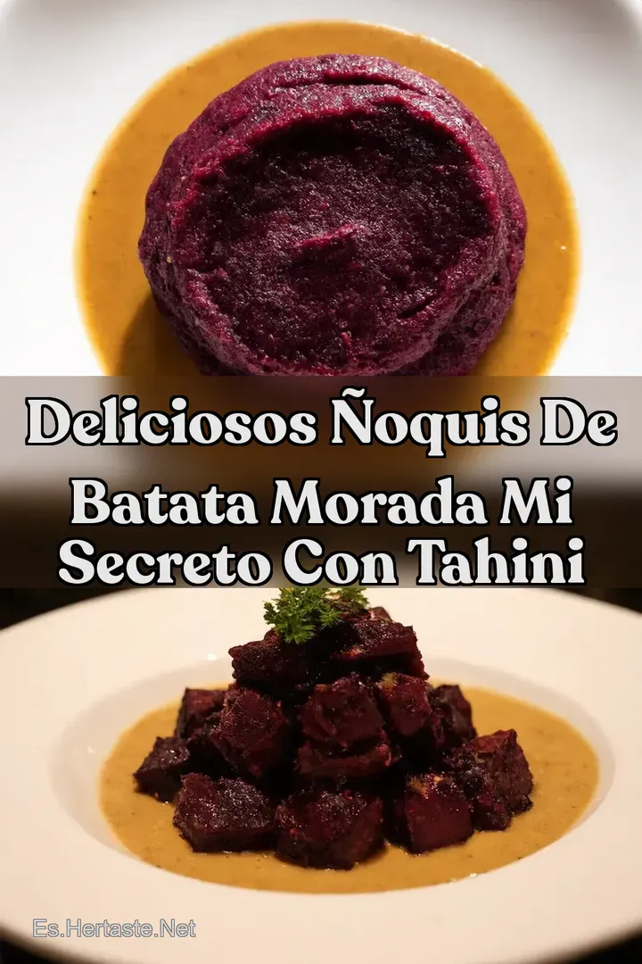 Deliciosos &Ntilde;oquis de Batata Morada Mi Secreto con Tahini
