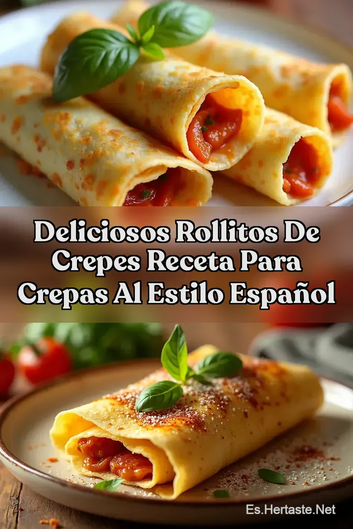 Deliciosos Rollitos de Crepes Receta Para Crepas al Estilo Espa&ntilde;ol