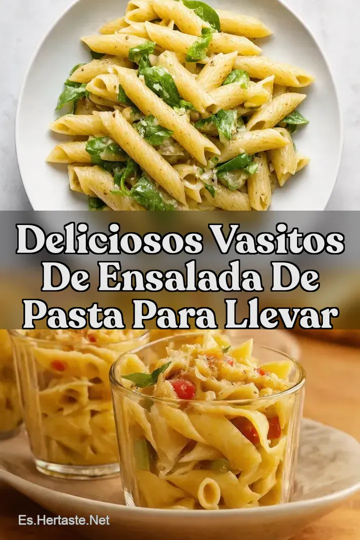 Deliciosos Vasitos de Ensalada de Pasta Para Llevar