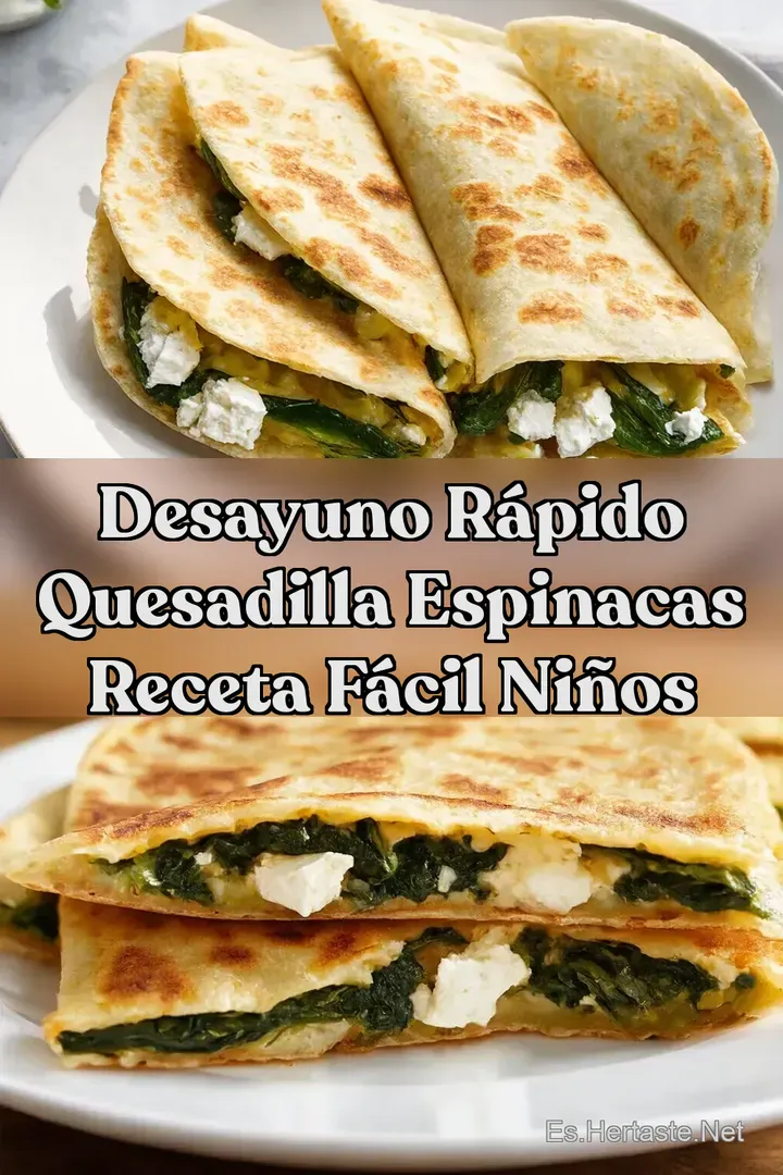Desayuno R&aacute;pido Quesadilla Espinacas Receta F&aacute;cil Ni&ntilde;os