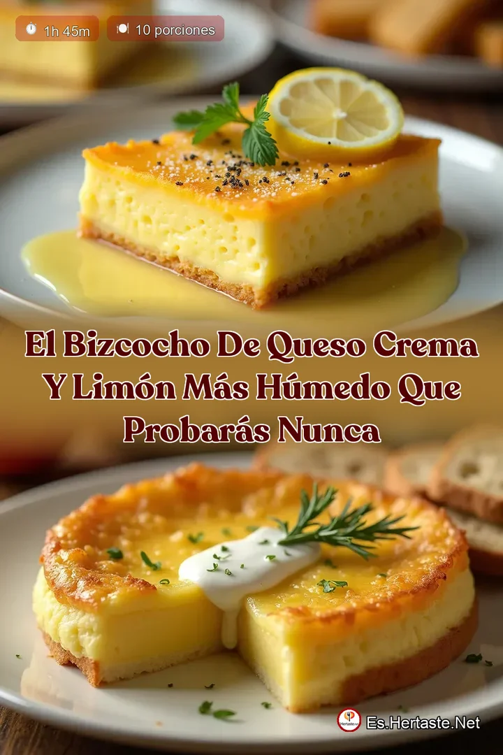 El Bizcocho de Queso Crema y Lim&oacute;n M&aacute;s H&uacute;medo que Probar&aacute;s Nunca