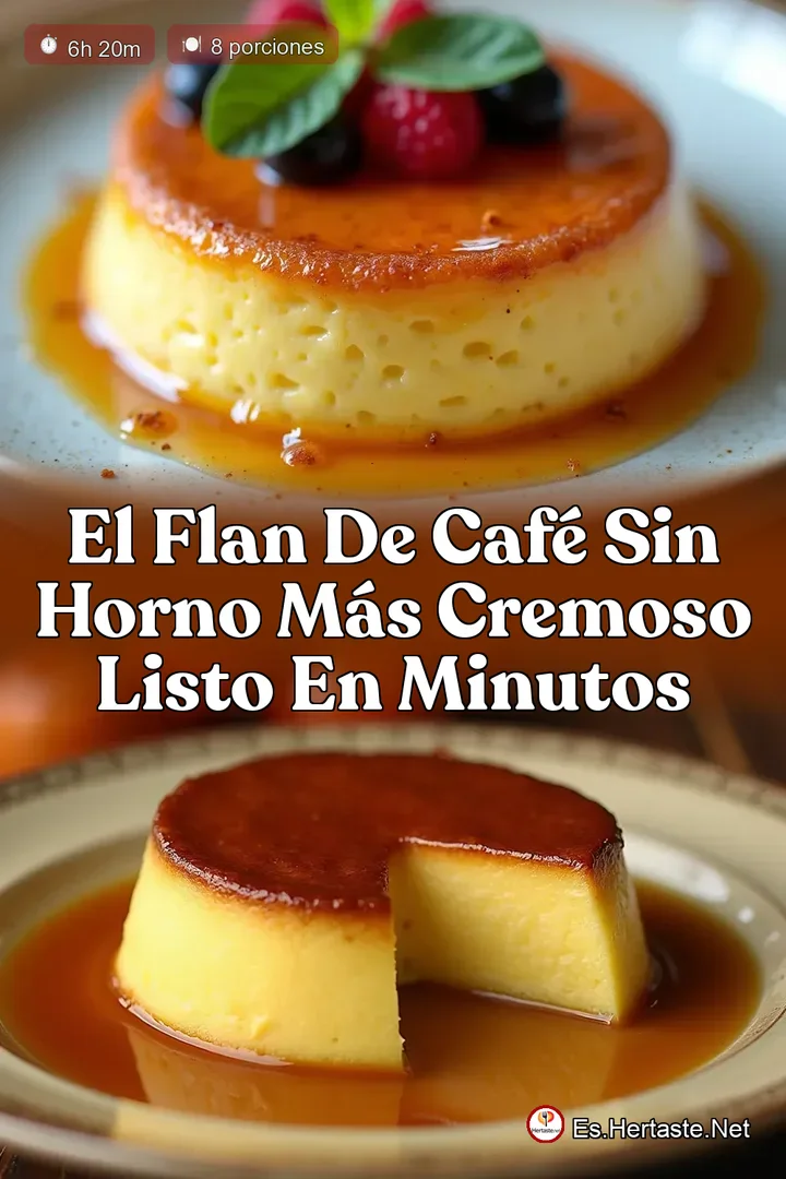 El Flan de Caf&eacute; sin Horno m&aacute;s Cremoso Listo en Minutos