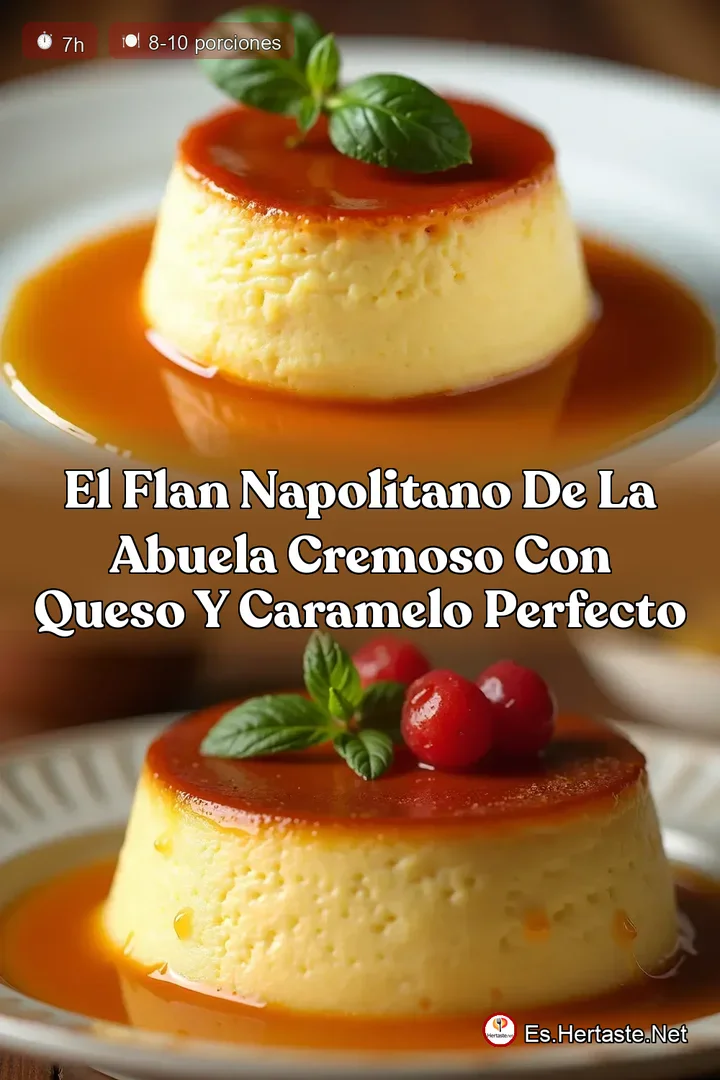 El Flan Napolitano de la Abuela Cremoso con Queso y Caramelo Perfecto