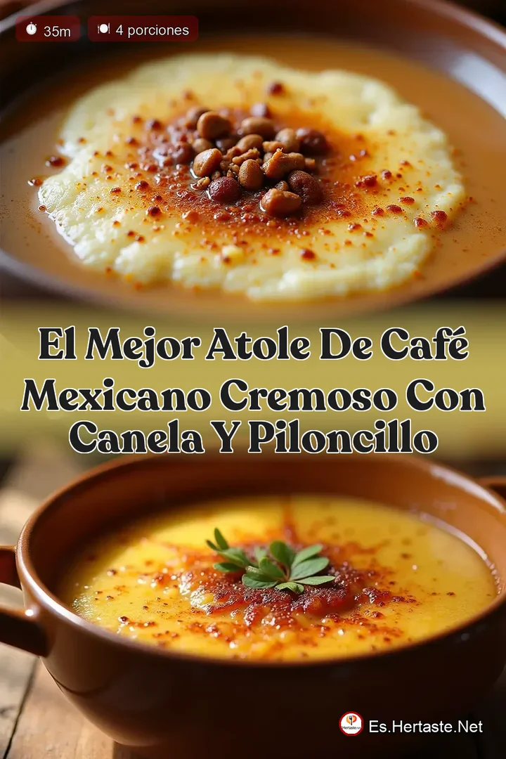 El Mejor Atole de Caf&eacute; Mexicano Cremoso con Canela y Piloncillo