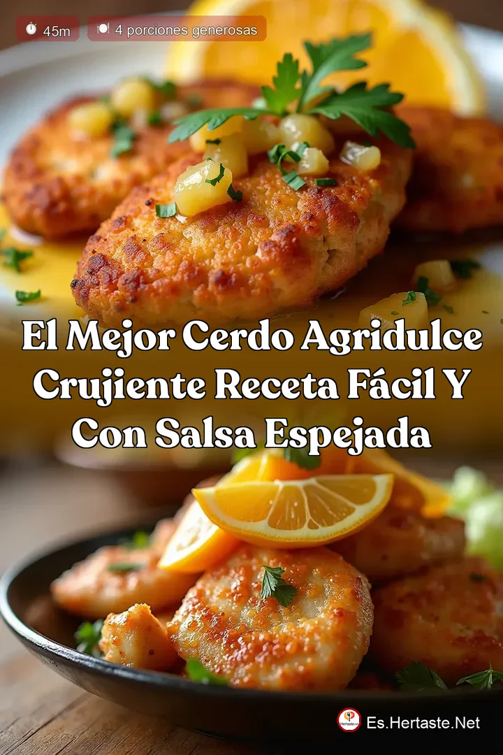 El Mejor Cerdo Agridulce Crujiente Receta F&aacute;cil y Con Salsa Espejada
