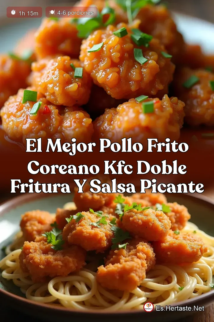 El Mejor Pollo Frito Coreano KFC Doble Fritura y Salsa Picante