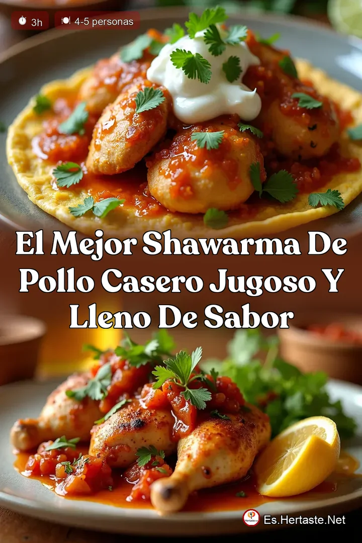 El Mejor Shawarma de Pollo Casero Jugoso y Lleno de Sabor