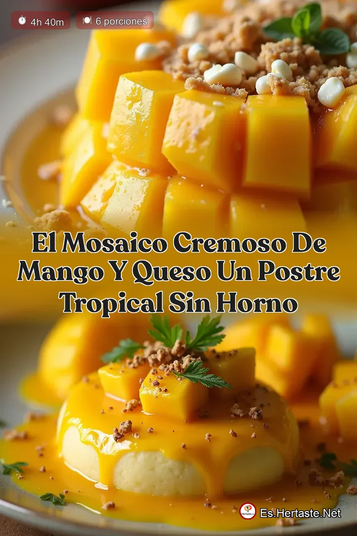 El Mosaico Cremoso de Mango y Queso Un Postre Tropical Sin Horno