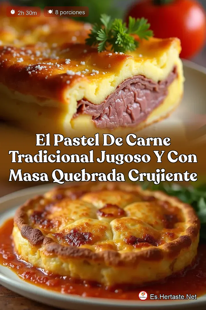 El Pastel de Carne Tradicional Jugoso y con Masa Quebrada Crujiente