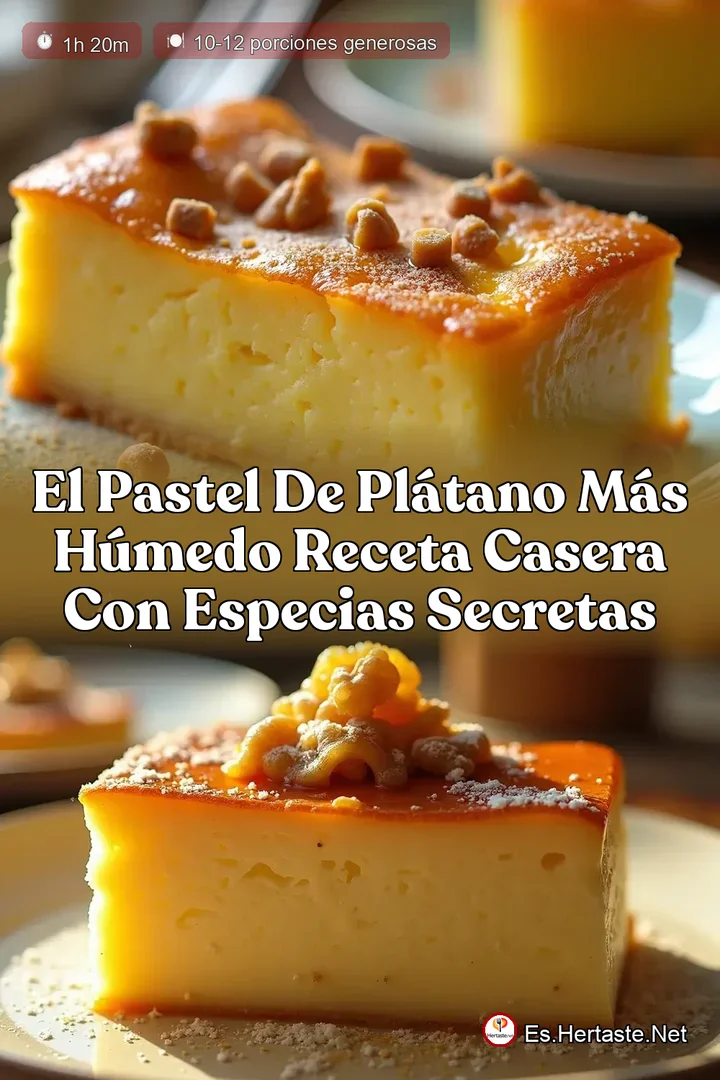 El Pastel de Pl&aacute;tano m&aacute;s H&uacute;medo Receta Casera con Especias Secretas