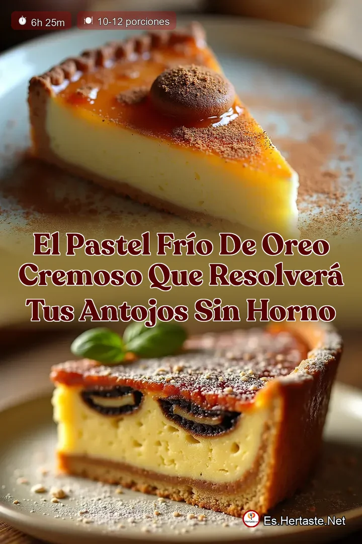 El Pastel Fr&iacute;o de Oreo Cremoso que Resolver&aacute; tus Antojos Sin Horno