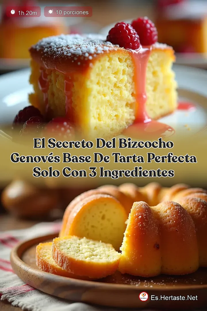 El Secreto del Bizcocho Genov&eacute;s Base de Tarta Perfecta Solo con 3 Ingredientes