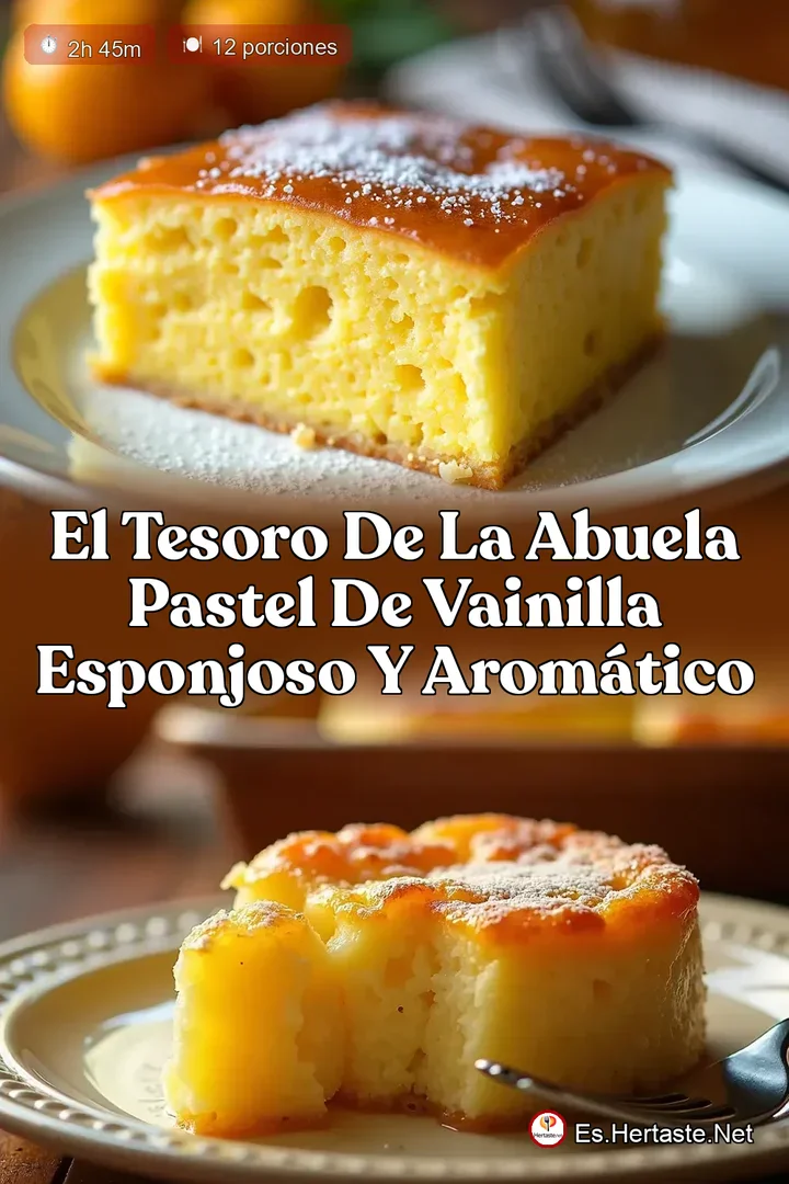 El Tesoro de la Abuela Pastel de Vainilla Esponjoso y Arom&aacute;tico