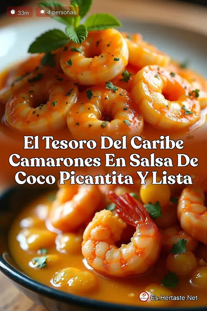 El Tesoro del Caribe Camarones en Salsa de Coco Picantita y Lista