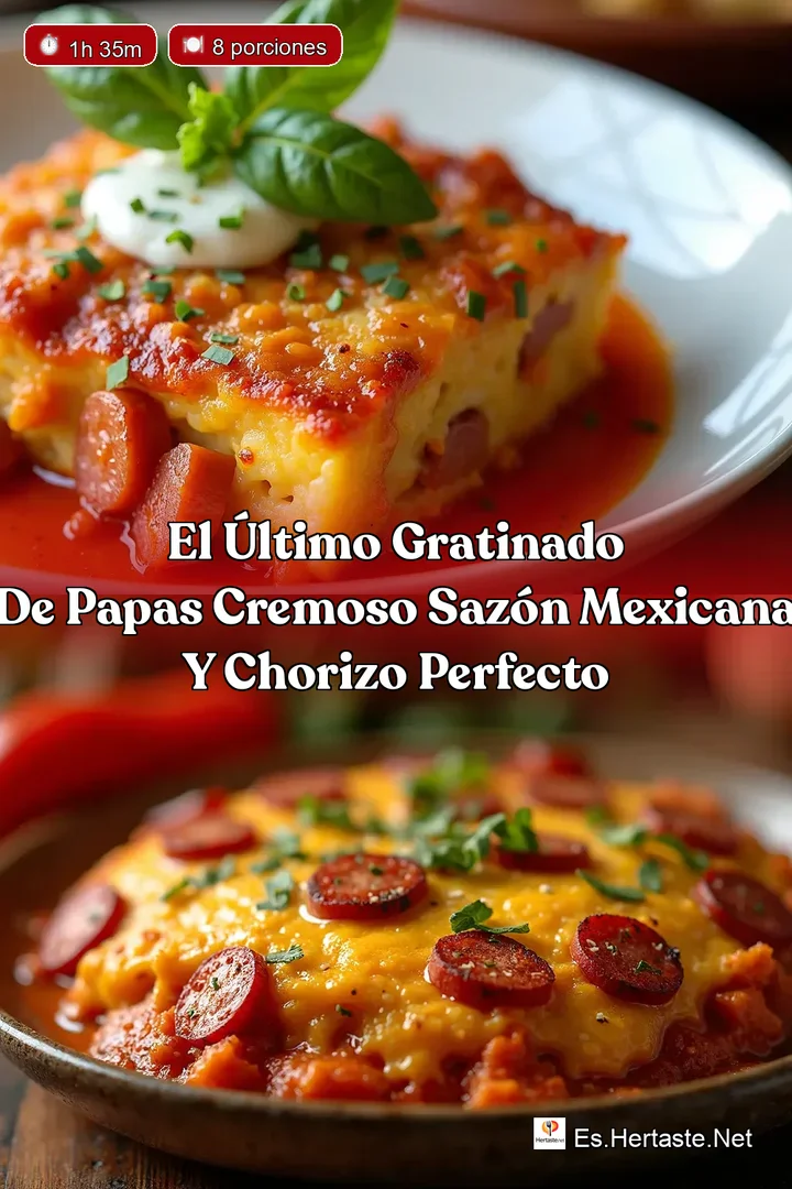 El &Uacute;ltimo Gratinado De Papas Cremoso Saz&oacute;n Mexicana Y Chorizo Perfecto