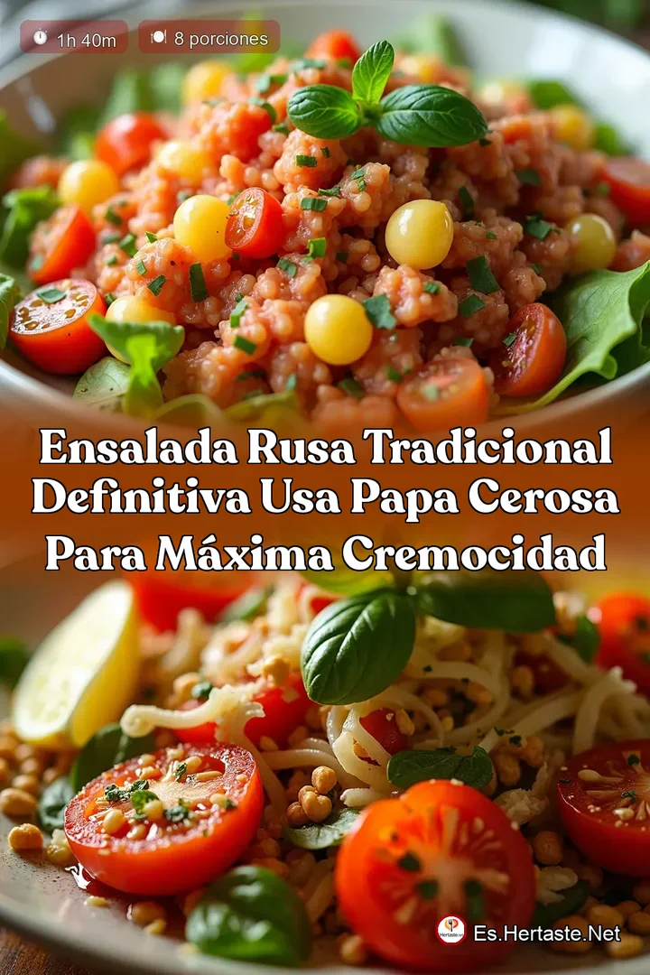 Ensalada Rusa Tradicional Definitiva Usa Papa Cerosa Para M&aacute;xima Cremocidad