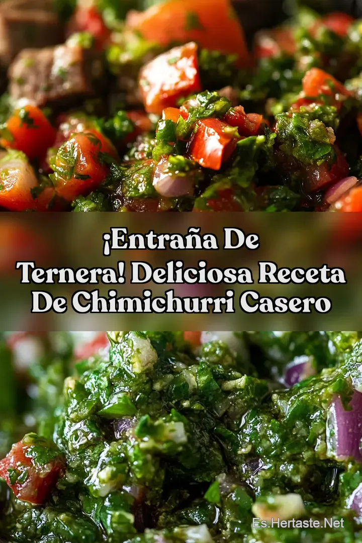&iexcl;Entra&ntilde;a de Ternera! Deliciosa Receta de Chimichurri Casero