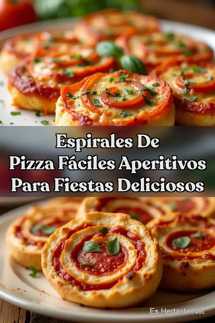 Espirales de Pizza F&aacute;ciles Aperitivos Para Fiestas Deliciosos