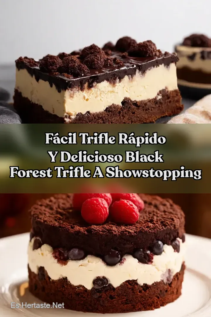 F&aacute;cil Trifle R&aacute;pido y Delicioso Black Forest Trifle A Showstopping