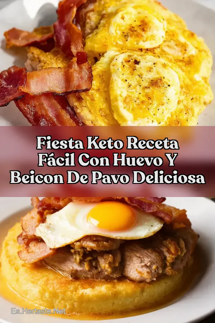 Fiesta Keto Receta F&aacute;cil con Huevo y Beicon de Pavo Deliciosa