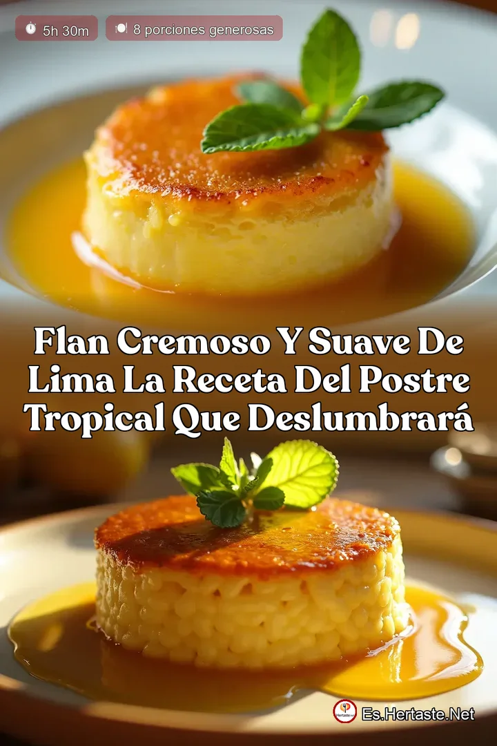 Flan Cremoso y Suave de Lima La Receta del Postre Tropical que Deslumbrar&aacute;