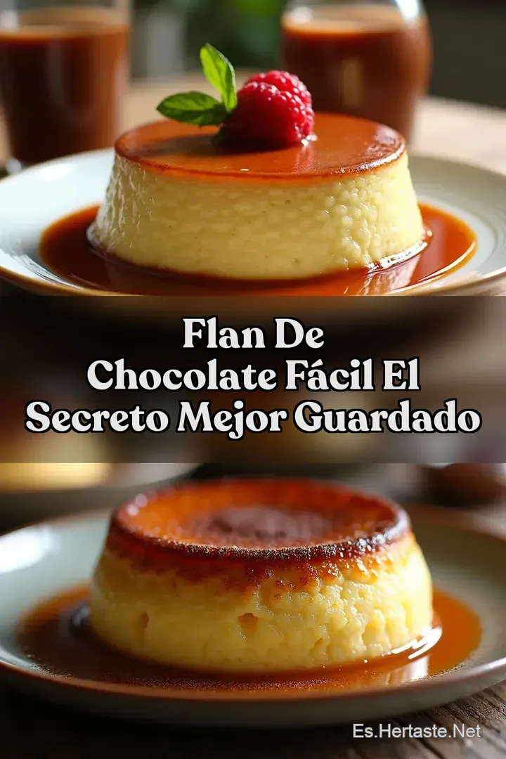 Flan de Chocolate F&aacute;cil El Secreto Mejor Guardado