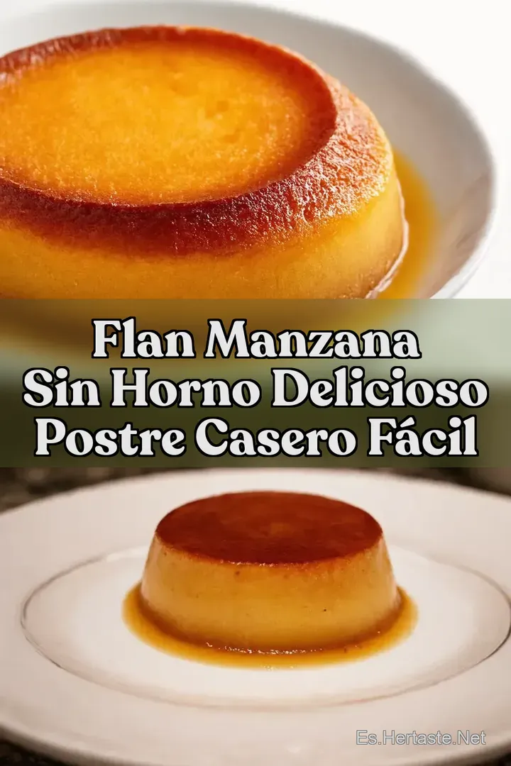 Flan Manzana Sin Horno Delicioso Postre Casero F&aacute;cil