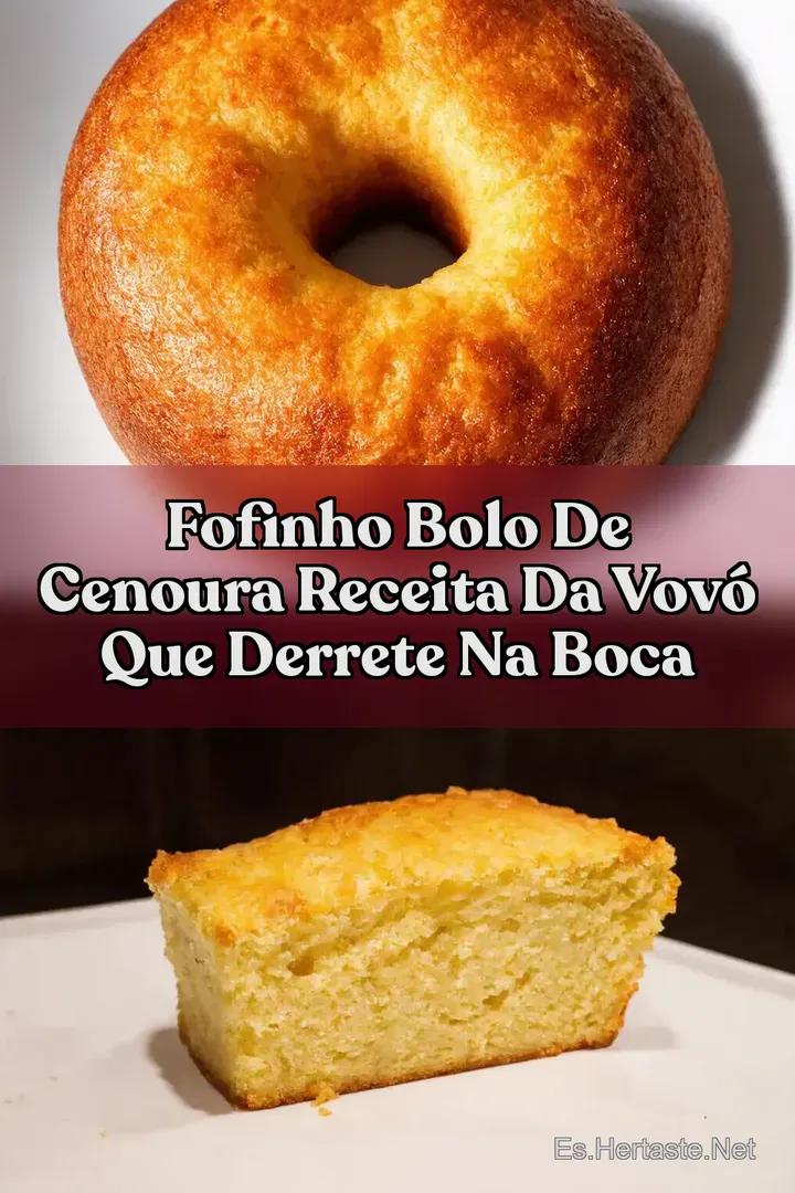 Fofinho Bolo de Cenoura Receita da Vov&oacute; Que Derrete Na Boca