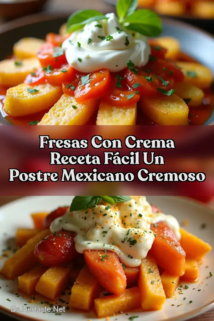 Fresas con Crema Receta F&aacute;cil Un Postre Mexicano Cremoso
