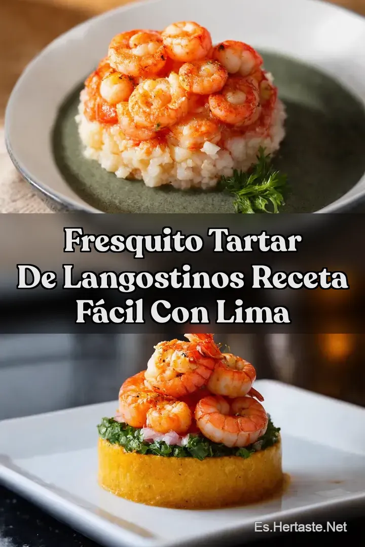 Fresquito Tartar de Langostinos Receta F&aacute;cil Con Lima