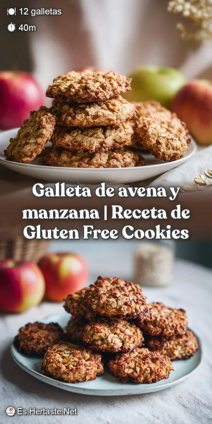 Close-up of a chewy oat cookie revealing tender apple chunks and a caramelized edge.