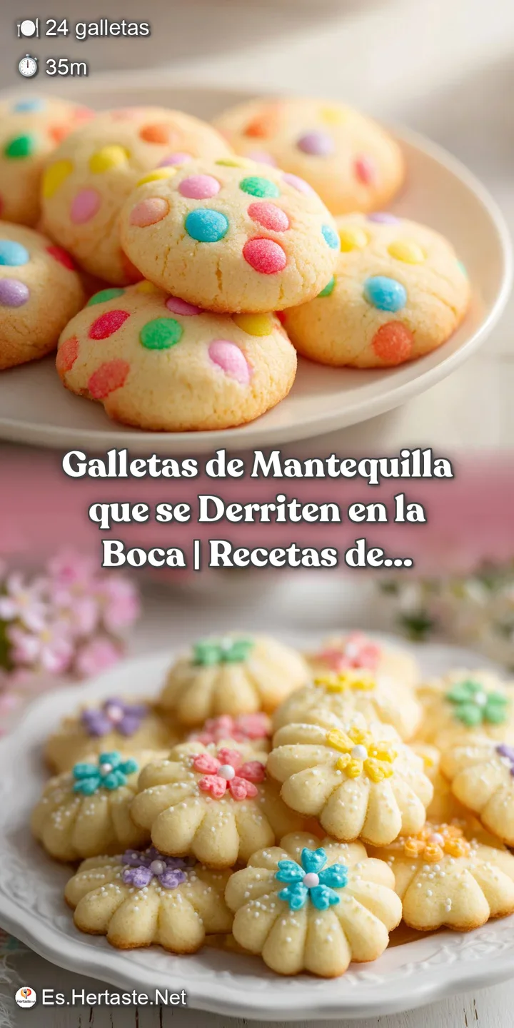 A close-up macro shot reveals the crumbly texture of a golden butter cookie, lightly browned at the edges.