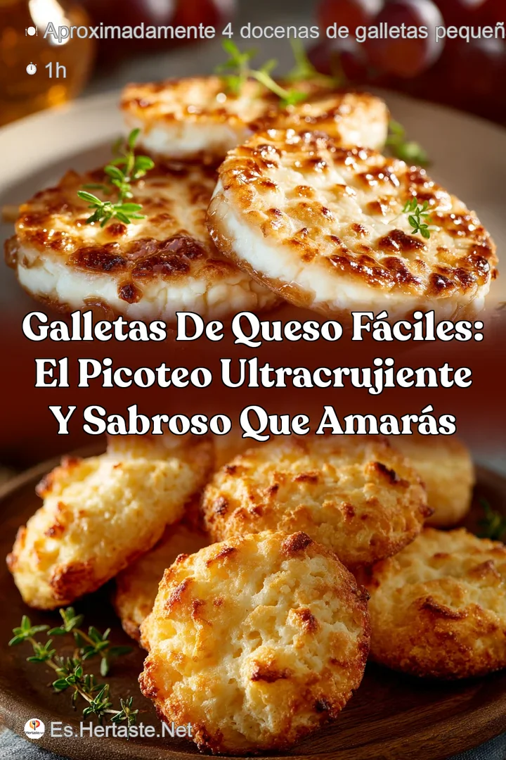 Galletas de Queso F&aacute;ciles: El picoteo ultracrujiente y sabroso que amar&aacute;s