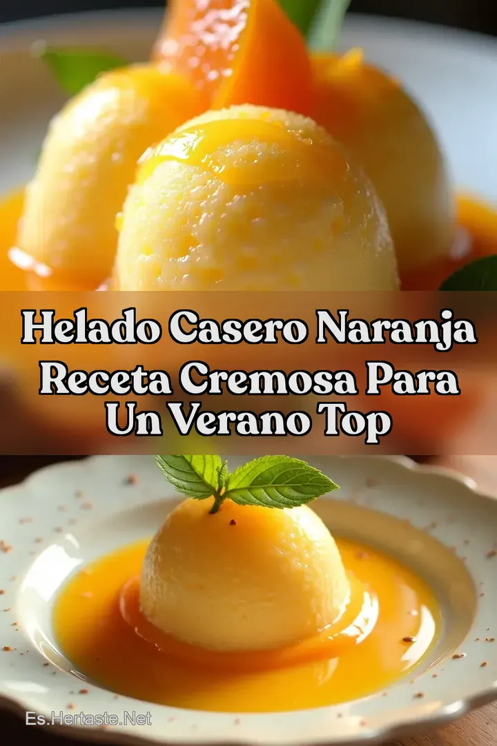 Helado Casero Naranja Receta Cremosa para un Verano Top