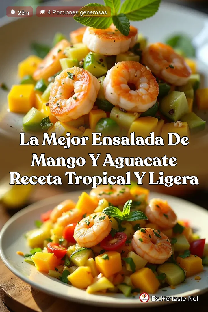 La Mejor Ensalada de Mango y Aguacate Receta Tropical y Ligera