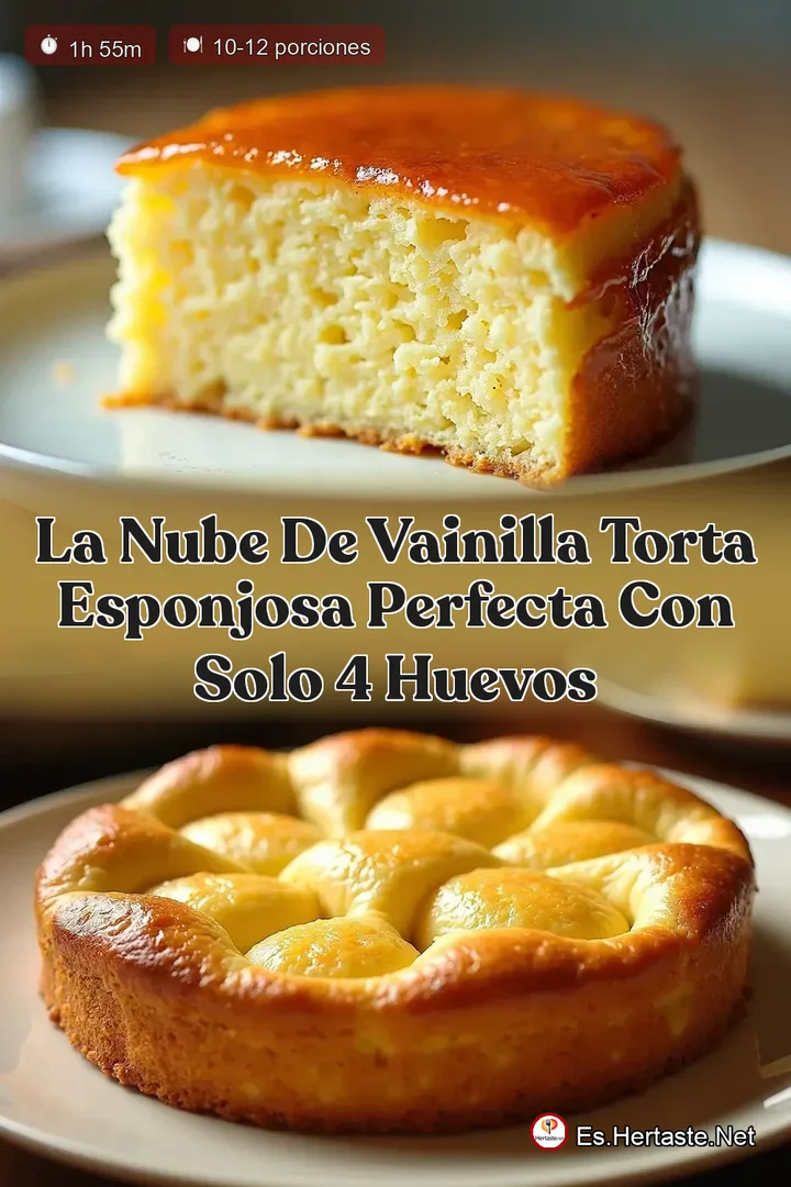 La Nube de Vainilla Torta Esponjosa Perfecta con Solo 4 Huevos