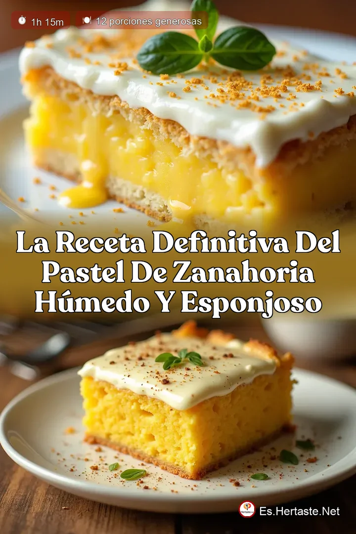 La Receta Definitiva del Pastel de Zanahoria H&uacute;medo y Esponjoso