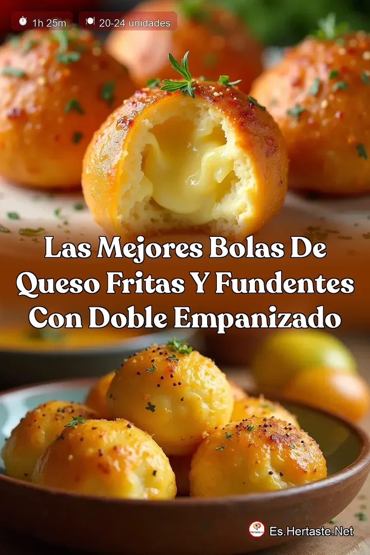 Las Mejores Bolas de Queso Fritas y Fundentes con Doble Empanizado
