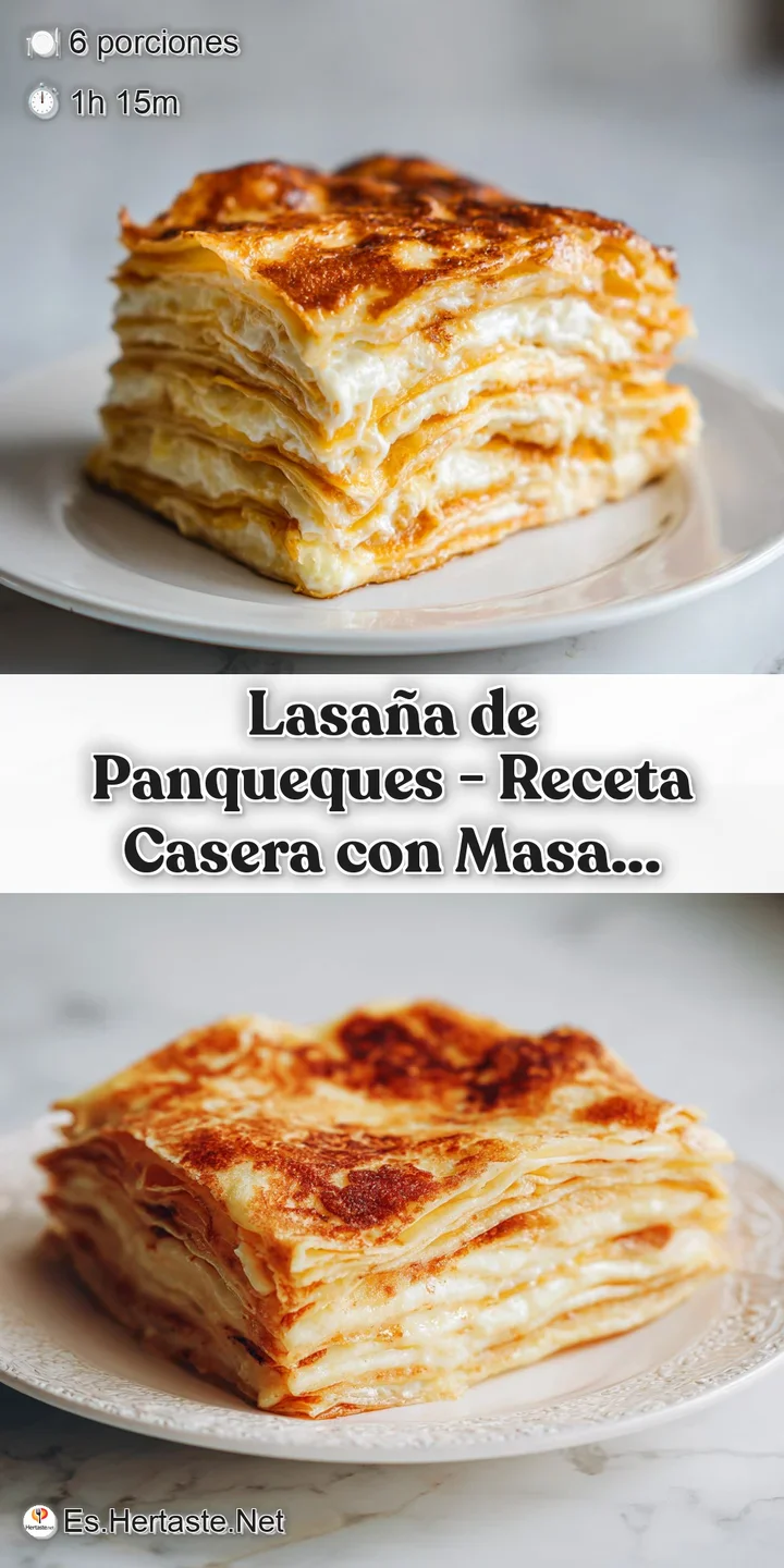 Close-up reveals the textures: browned, blistered cheese, moist pancakes, and flavorful bubbling tomato sauce. A hearty an...