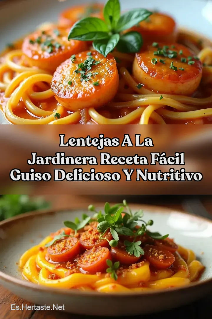 Lentejas a la jardinera receta f&aacute;cil Guiso Delicioso y Nutritivo