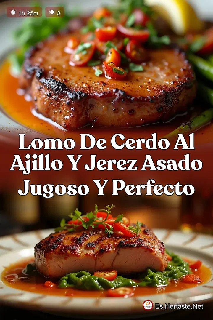 Lomo de Cerdo al Ajillo y Jerez Asado Jugoso y Perfecto